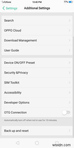 Oppo A3s에서 앱을 SD 카드로 전송하는 방법 