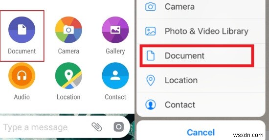 WhatsApp에서 사진을 문서로 보내는 방법 