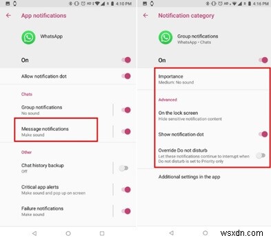 WhatsApp 알림을 끄는 방법 