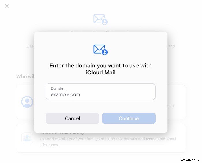 iCloud Mail에서 사용자 정의 이메일 도메인을 사용하는 방법 