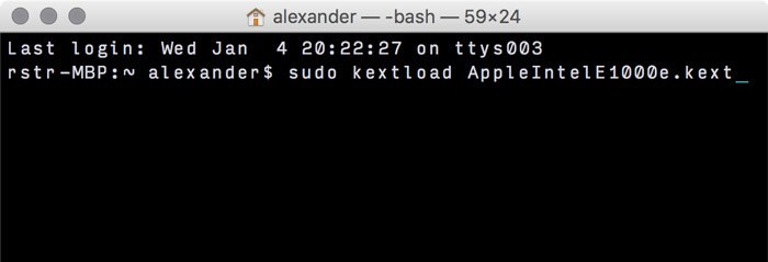 macOS에서 Kext를 추가 및 제거하는 방법 