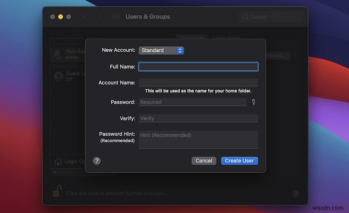 Mac에서 새 사용자 계정을 추가하는 방법 
