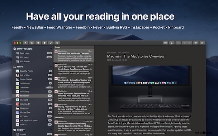 macOS용 최고의 RSS 리더 앱 5가지 