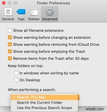 알아야 할 최고의 Mac Finder 기본 설정 