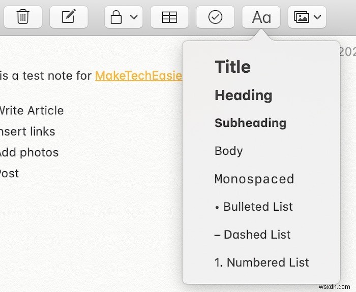 macOS Notes 앱을 시작하는 방법 