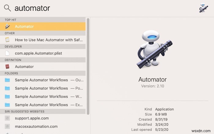 macOS에서 Automator를 사용하는 방법 