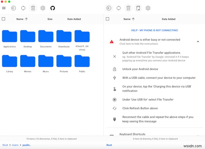 OpenMTP를 사용하여 Android 파일을 Mac으로 전송하는 방법 