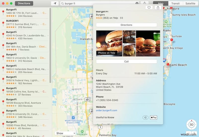 Apple 지도를 사용하여 Apple Pay를 수락하는 장소를 찾는 방법 