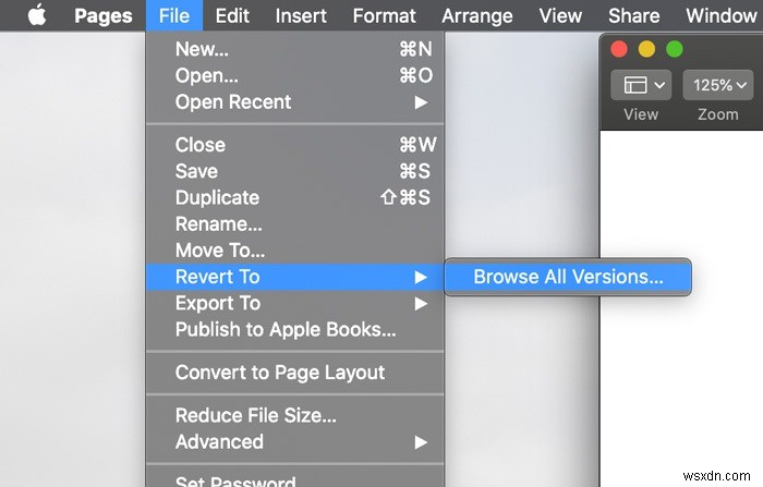 macOS에서 자동 저장 파일 버전을 삭제하는 방법 