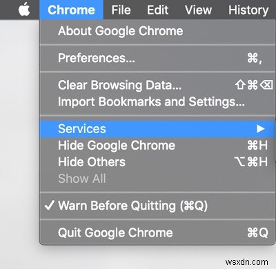 macOS의 서비스 메뉴에 옵션을 추가하는 방법 