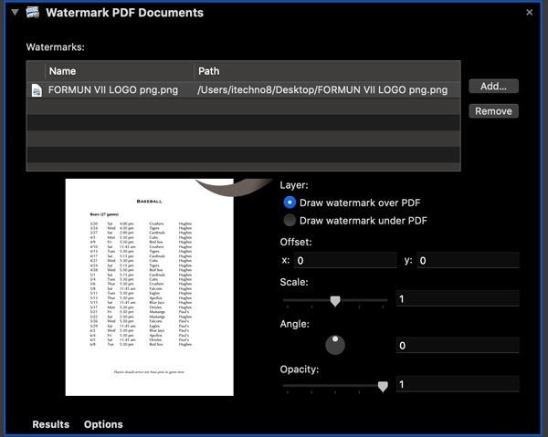 macOS에서 빠른 작업을 사용하여 PDF 페이지에 워터마크를 표시하는 방법 