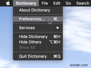 macOS에서 사전 앱 사용자화하기 