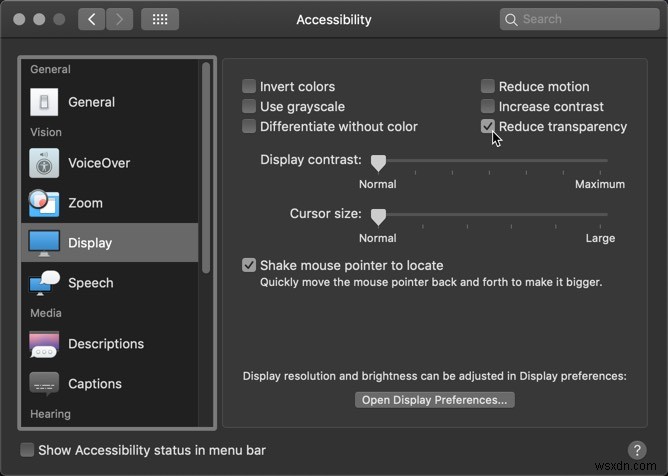 macOS Mojave의 다크 모드를 더 어둡게 만드는 방법 