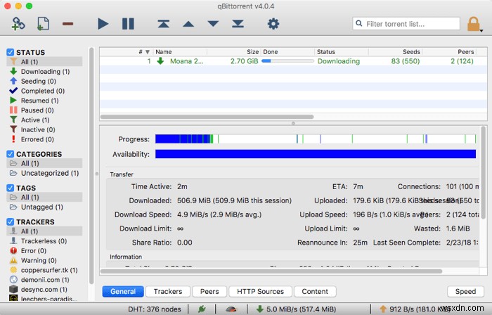 macOS용 상위 BitTorrent 클라이언트 5개 