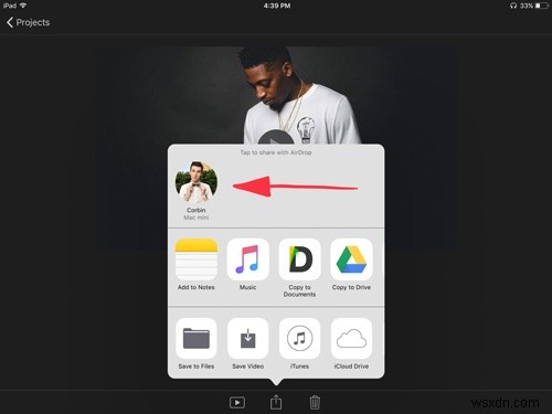 미완성 iOS iMovie 프로젝트를 macOS 데스크탑으로 내보내는 방법 