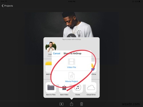 미완성 iOS iMovie 프로젝트를 macOS 데스크탑으로 내보내는 방법 