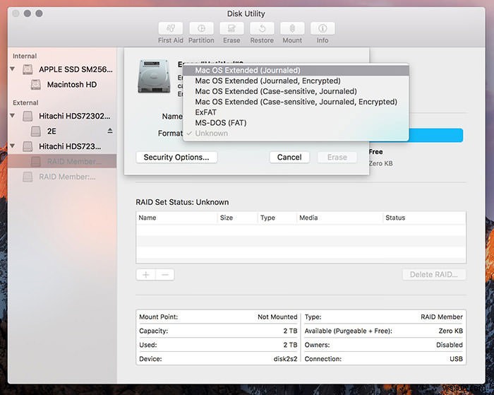 macOS Sierra에서 RAID를 설정하는 방법 