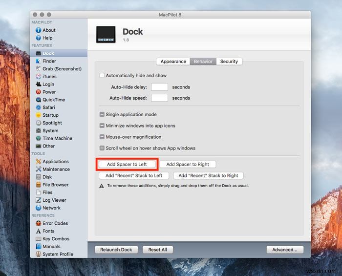 Mac의 Dock에 공백을 추가하는 방법 