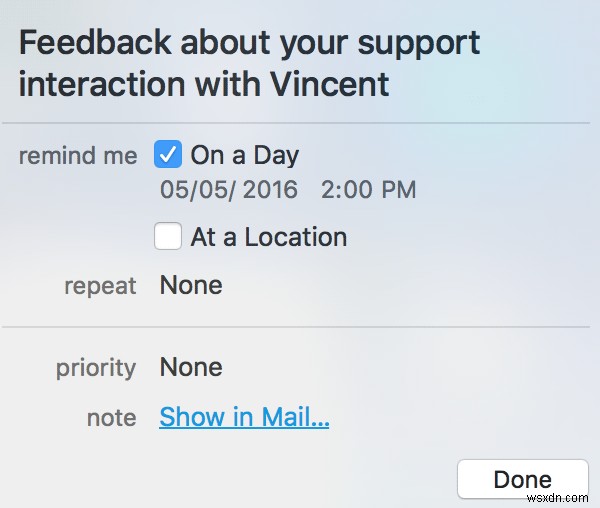 Mac에서 이메일에 대한 미리 알림을 만드는 방법 