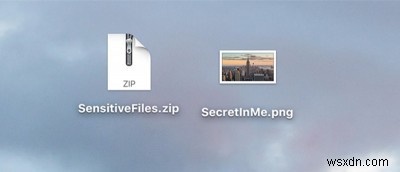 Mac의 이미지 파일에서 ZIP 아카이브를 숨기는 방법 