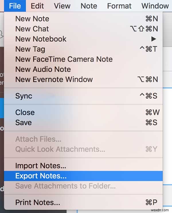 Evernote에서 Apple Notes로 메모를 전송하는 방법 