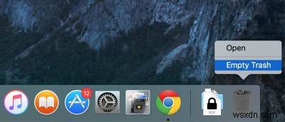 OS X El Capitan에서 안전하게 휴지통을 비우는 방법 