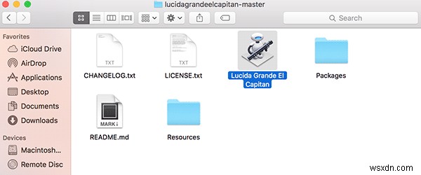 OS X El Capitan에서 기본 글꼴을 Lucida Grande로 변경하는 방법 