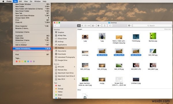 OS X El Capitan에서 파일을 더 빠르게 삭제하는 방법 