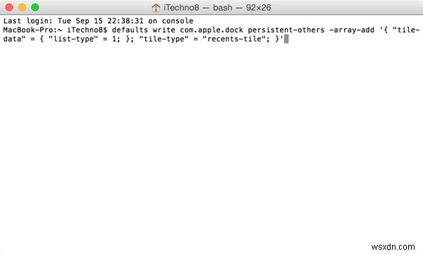 OS X에서 Dock에 최근 항목 스택을 추가하는 방법 