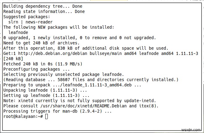 Leafnode를 오프라인 USENET 서버로 설정하는 방법 