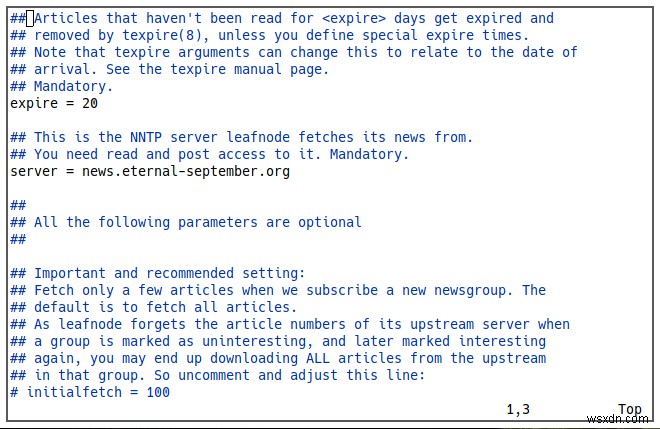 Leafnode를 오프라인 USENET 서버로 설정하는 방법 