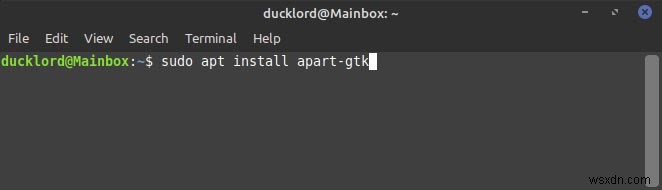 Apart GTK를 사용하여 Linux에서 파티션을 쉽게 백업 