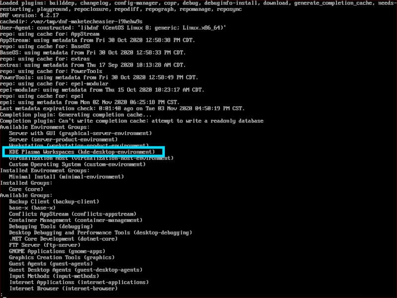 CentOS 8에 KDE 플라즈마 데스크탑을 설치하는 방법 