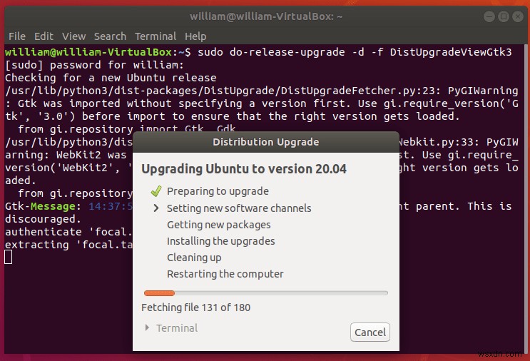 Ubuntu 18.04 LTS를 Ubuntu 20.04 LTS로 업그레이드하는 방법 