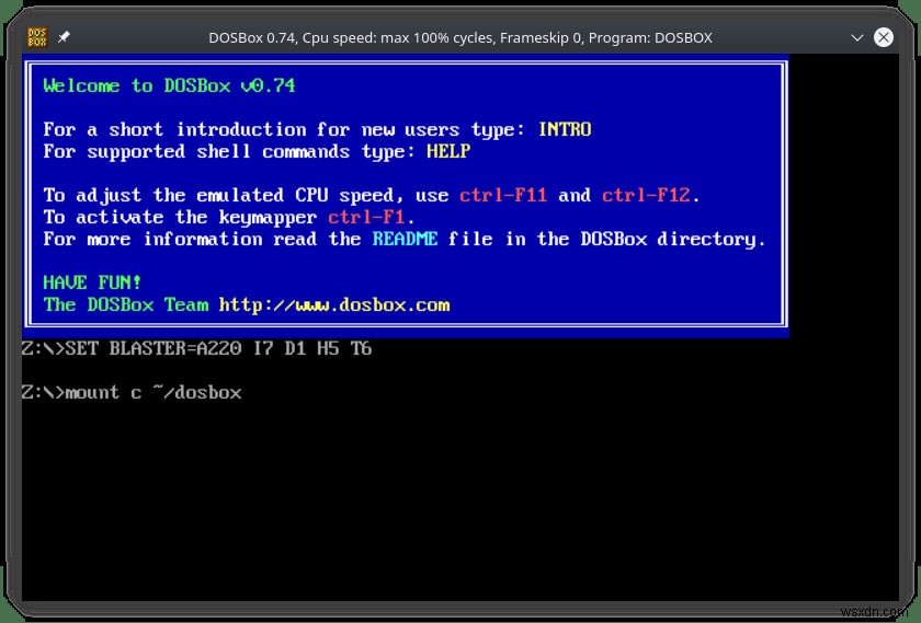 오래된 DOS 게임을 플레이하기 위해 Linux용 DOSBox를 설치하는 방법 