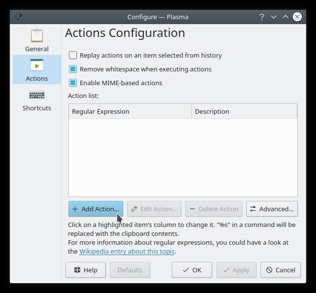 KDE의 클립보드 위젯으로 클립보드 기록을 백업하는 방법 