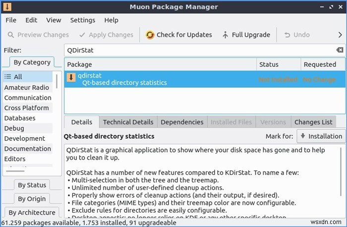 Linux에서 QDirStat을 사용하여 하드 디스크 저장소를 감지하고 정리하는 방법 