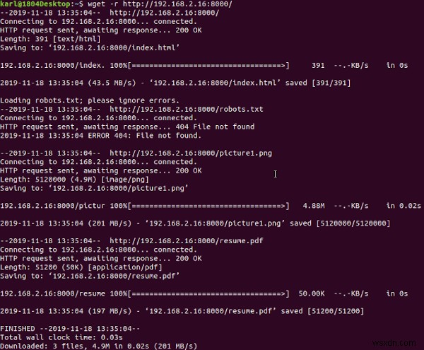 Python의 내장 HTTP 서버를 사용하여 파일 전송 