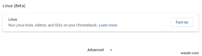 Chromebook에서 Linux 앱 모드를 활성화하는 방법 