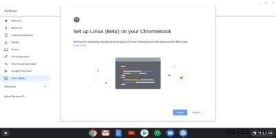 Chromebook에서 Linux 앱 모드를 활성화하는 방법 