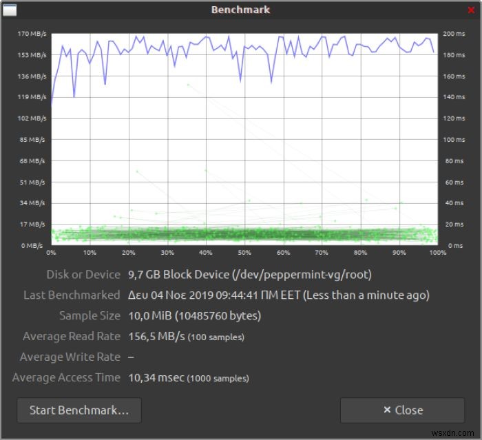 Gnome 디스크 유틸리티로 저장 장치를 벤치마킹하는 방법 