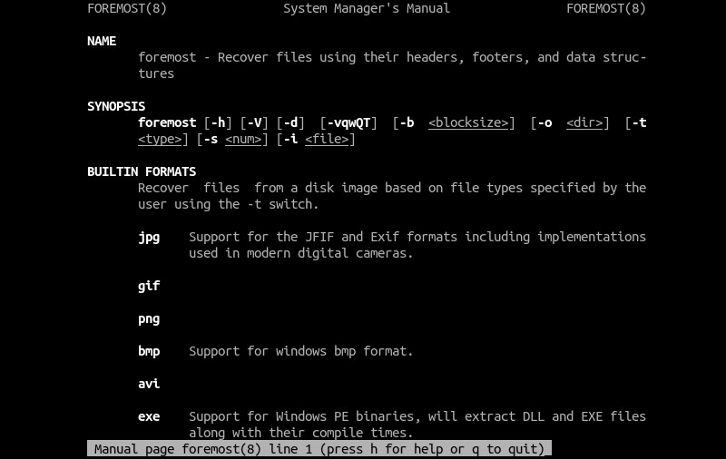 Foremost를 사용하여 Linux에서 삭제된 파일을 복구하는 방법 