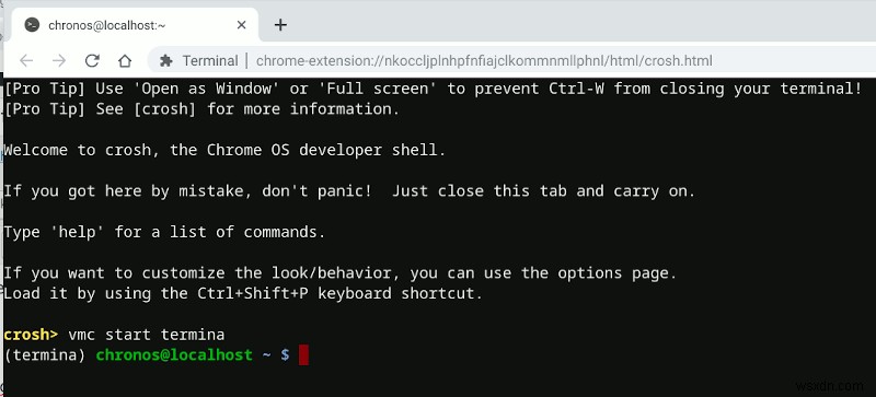 Chrome OS에서 Ubuntu 컨테이너를 실행하는 방법 