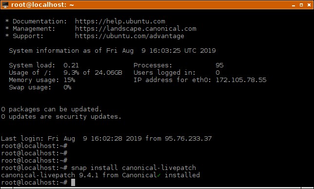 Ubuntu Livepatch로 서버 재부팅을 피하는 방법 