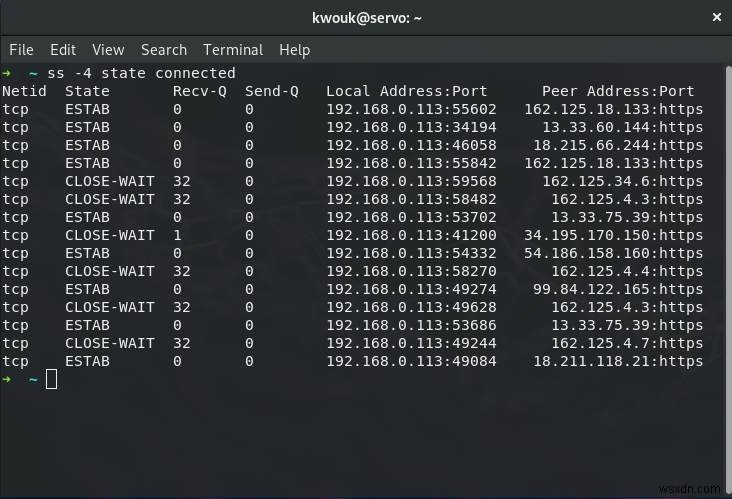 Linux에서 ss 명령을 사용하여 네트워크 연결을 모니터링하는 방법 