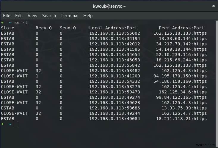 Linux에서 ss 명령을 사용하여 네트워크 연결을 모니터링하는 방법 