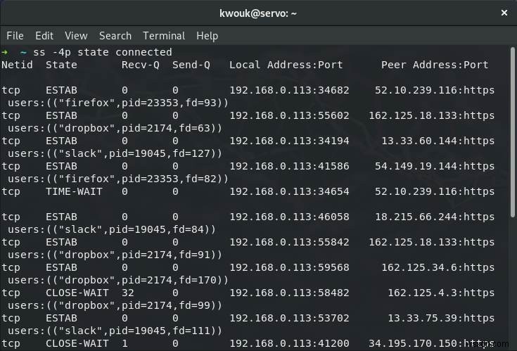 Linux에서 ss 명령을 사용하여 네트워크 연결을 모니터링하는 방법 