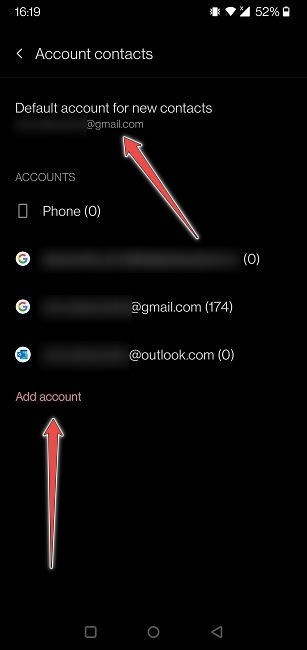 Android 및 iPhone에서 연락처의 기본 계정을 변경하는 방법 