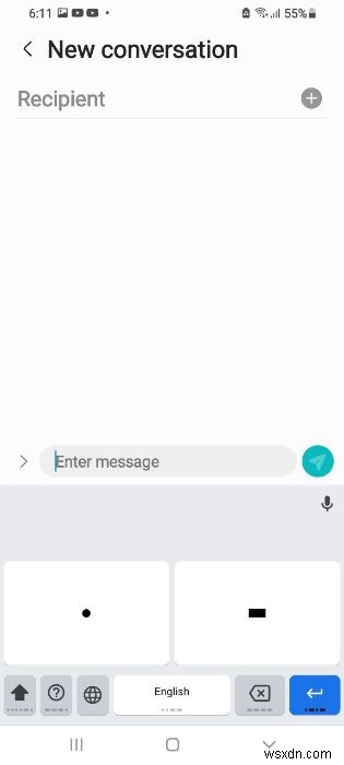 Gboard 앱에서 모스 부호를 입력하는 방법 
