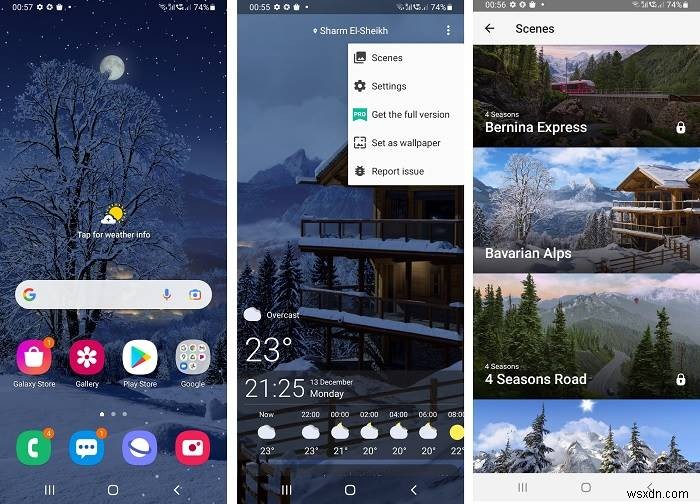 Android용 최고의 라이브 날씨 배경 화면 앱 5가지 